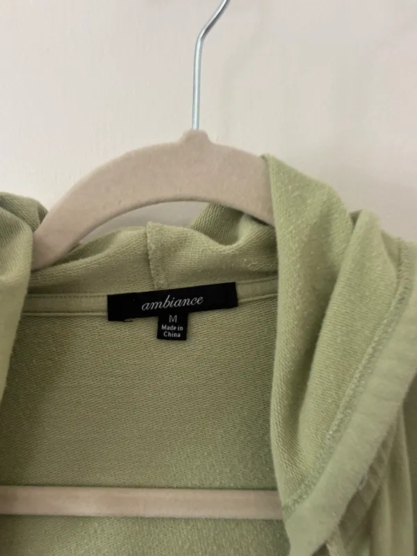 Green Zip up Hoodie Size M - Image 4