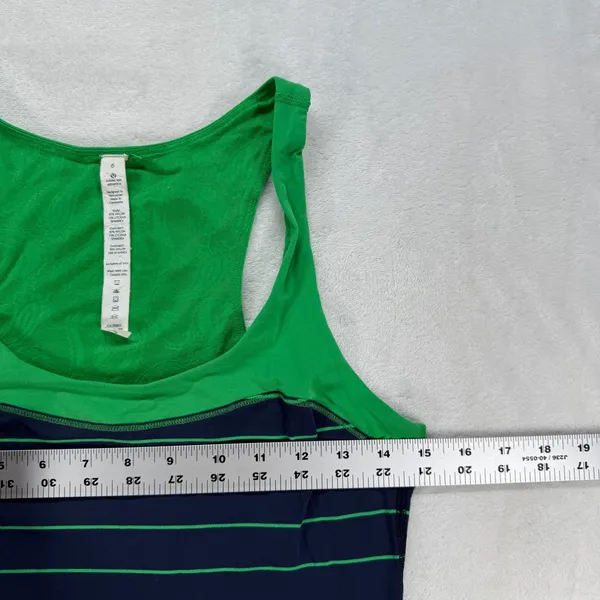 Lululemon Tank Top Racerback‎ Striped Athletic Sleeveless Size 6 - Image 2