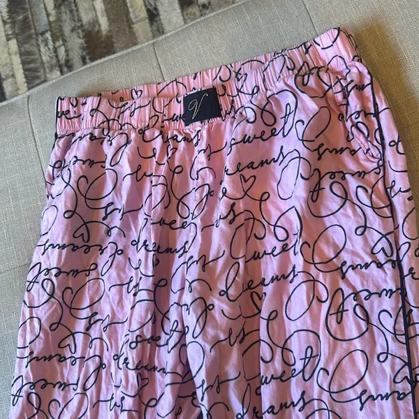 Pink Victoria's Secret Graphic Pajama Pants Boxer Style Size XS - Image 4