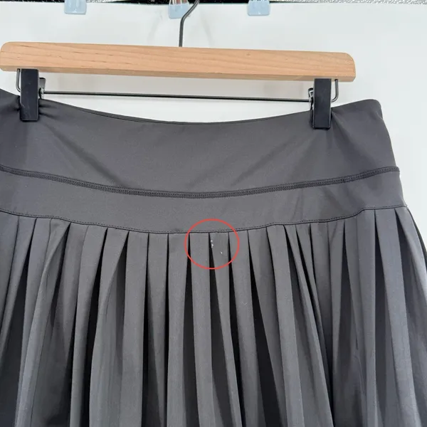 Gold Hinge Pleated Tennis Skirt Skort Black Women XL Preppy Pickleball Active - Image 2