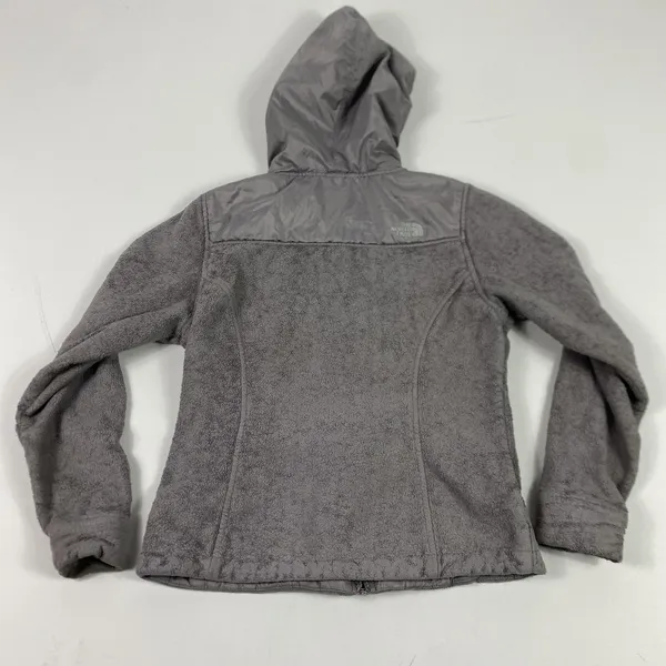 The‎ North Face Jacket Womens Small Gray Hooded Full Zip Fleece Embroidered Logo - Image 11