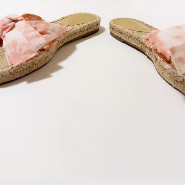 Nine West | Espadrille Flat Sandal w Pink Tie-Dye Bow size 8M - Image 4