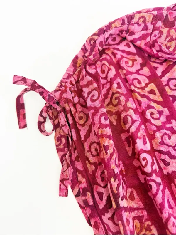 Soft Surroundings Poppy Wide Leg Jumpsuit Rosella Pink Fuchsia Boho Coastal - Image 7