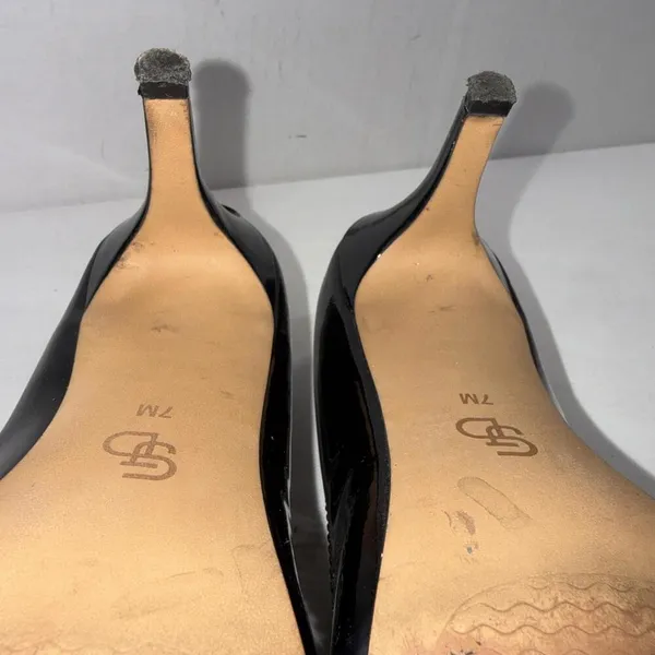 Joan David Black Point Old Money‎ Classy Bow Stiletto Designer Pumps Heels 7M - Image 8