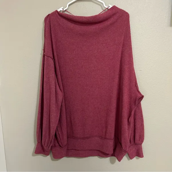 Free People Main Squeeze Hacci Oversized Long Sleeve Top Women’s Size Medium - Image 5