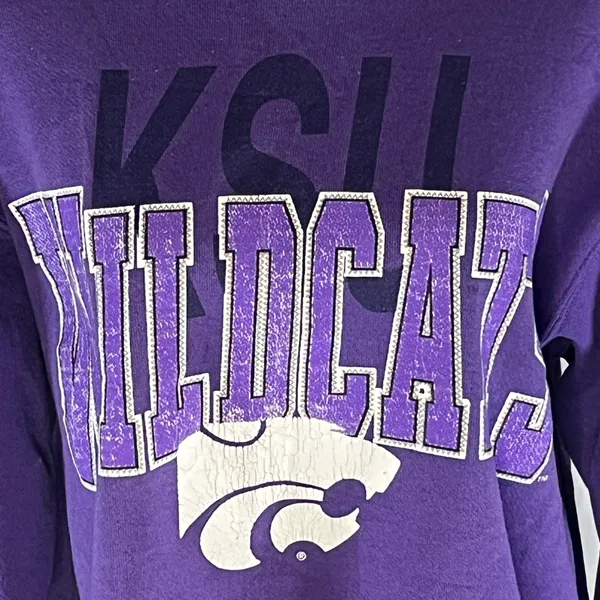 Savvy Kansas State Wildcats Vintage Women’s Pullover Crewneck Sweatshirt - Image 2