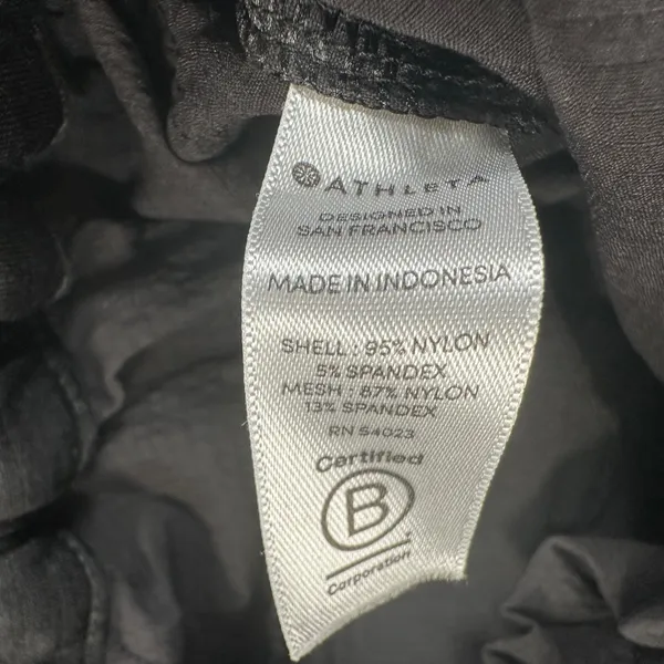 Athleta Drawstring Utility Straight Leg Active Pants Women's 10 Black Pockets - Image 7