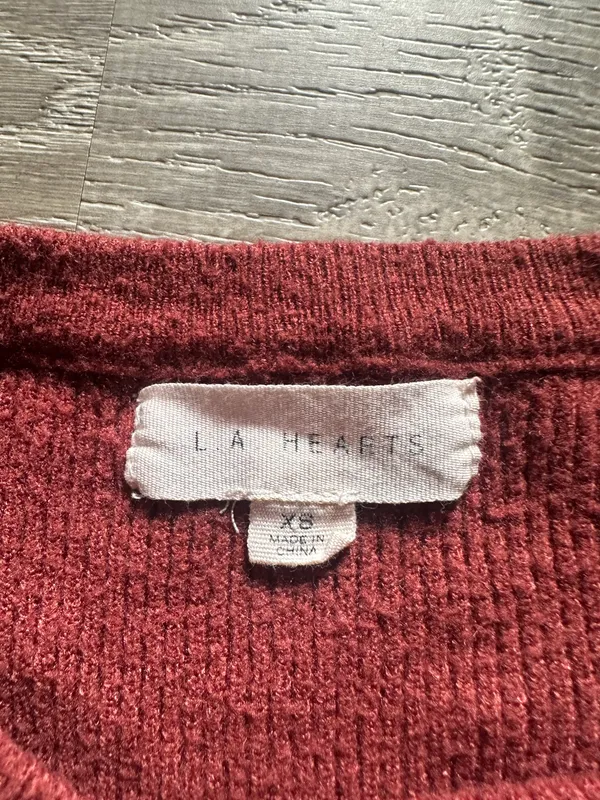 PacSun Maroon Cropped Sweater - Image 3