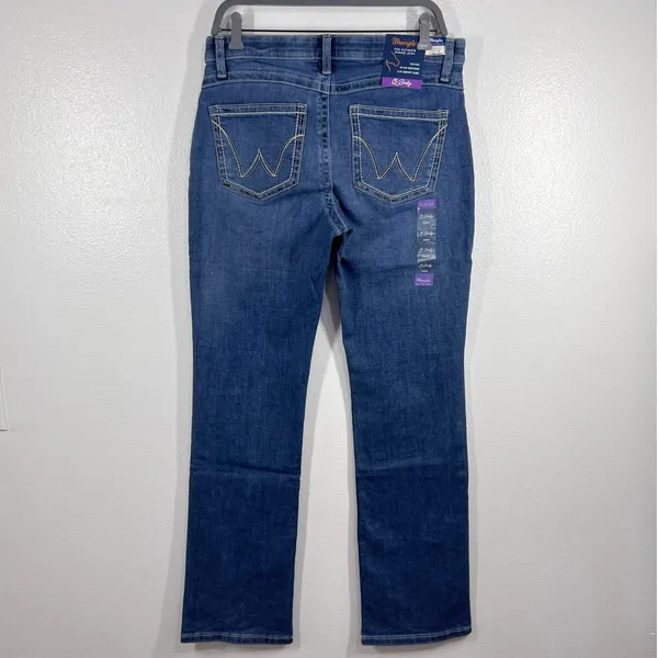 Wrangler Q-Baby Ultimate Riding‎ Jeans Dark Wash Denim Straight Leg 9x34 Western - Image 3