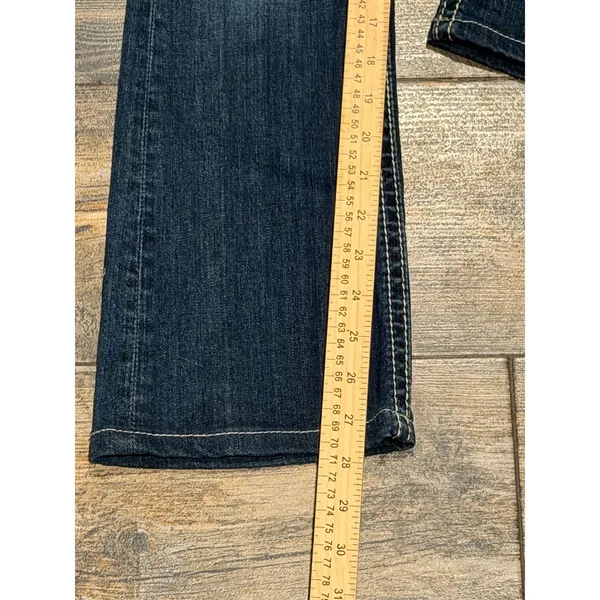 Miss Me Mid-Rise Bootcut Jeans Dark Wash Embellished Cross Wings Y2K BKE 25x28 - Image 9