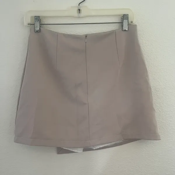 Belted Mini Skirt Tan Size L - Image 4