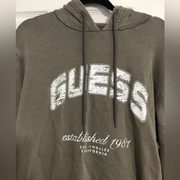Guess‎ hooded sweatshirt women’s size large rustic - Image 2