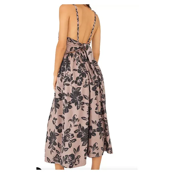 nwt intimately free people the 'perfect sundress' midi dress sand combo medium - Image 2
