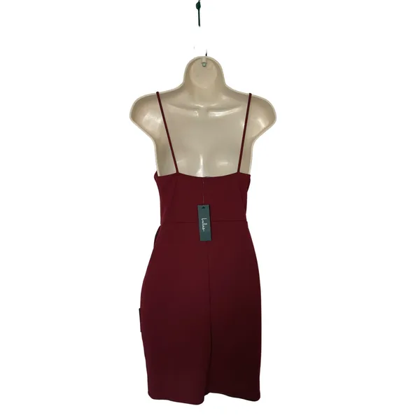 Lulus Medium Forever Your Girl Wine Red Mini Dress Modern Cocktail Minimalist - Image 4