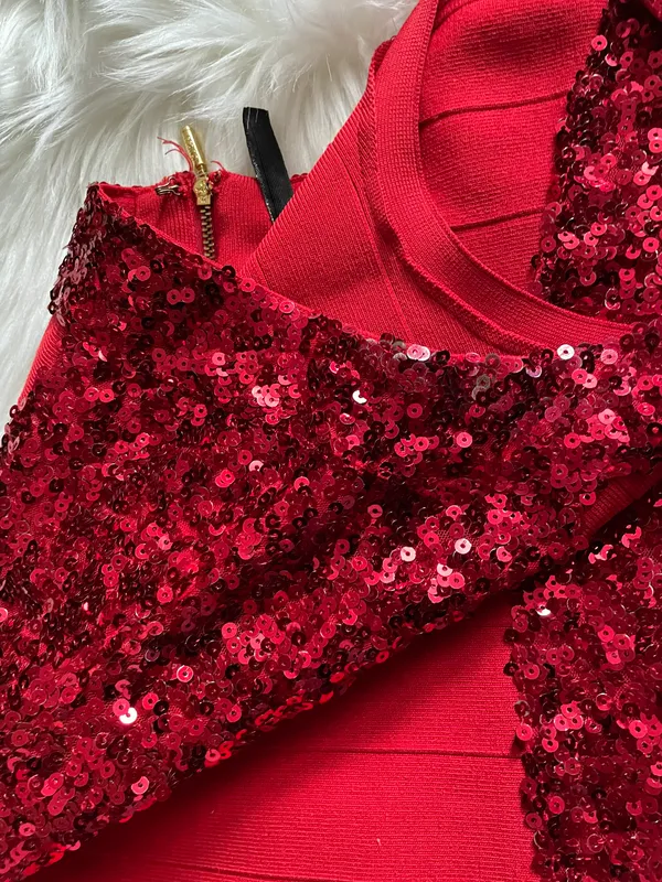 Guess Sequin mirage Bandage Halter Dress - Image 6