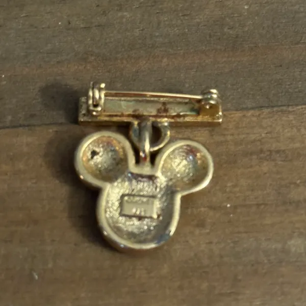 Disney Vintage AAI gold tone Mickey Mouse ears brooch - Image 4