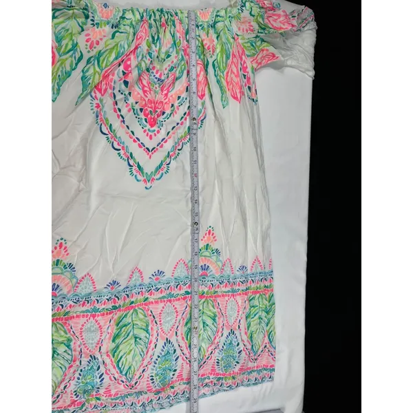 Lilly Pulitzer SKU 7935 Multicolor Off Shoulder Floral Dress Size L - Image 8