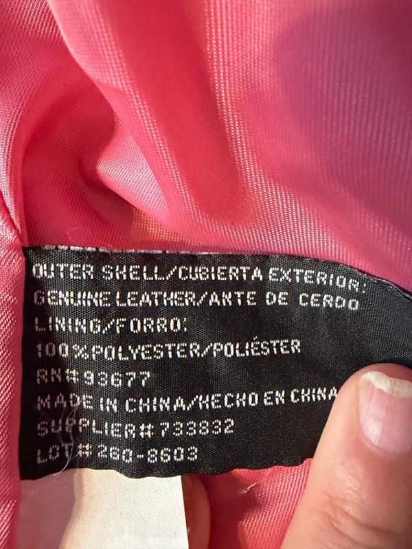 Pink leather jacket  - Image 3