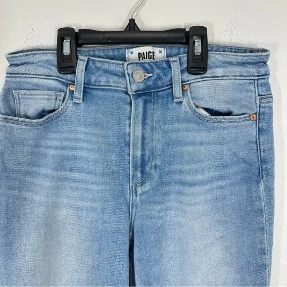 Paige Women's‎ Size 26 Denim Jeans Cindy Raw Hem Light Wash High Rise Classic - Image 2