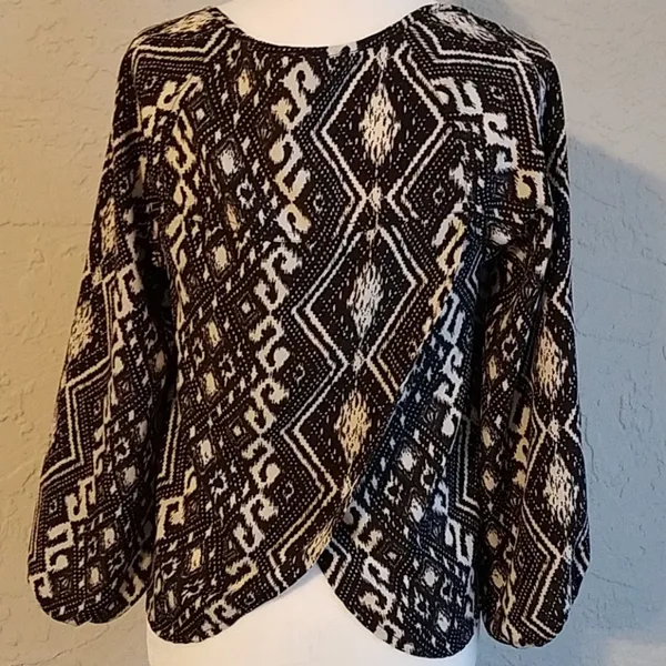 American eagle western tribal boho rodeo peasant blouse M - Image 5