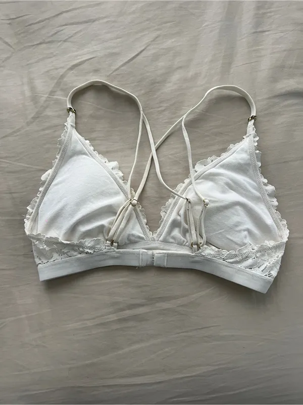 Aerie White Floral Lace Bralette - Image 2