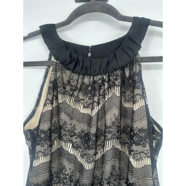 Vintage Wrapper Y2K Halter Top Black‎ Lace Whimsigoth Dark Fairy Grunge Small - Image 2