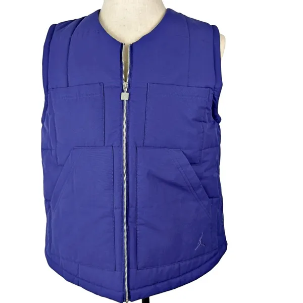 Nike Air Jordan Loose Fit Purple Quilted Puffy Gilet Vest Jump Man - Image 2