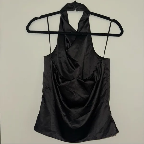 Heartloom Satin Cowlneck Halter Top - Image 4