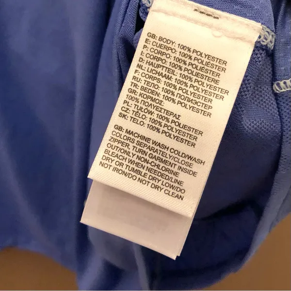North Face Flash Dry Active Keyhole Cutout Short‎ Sleeve Shirt Blue Large - Image 5