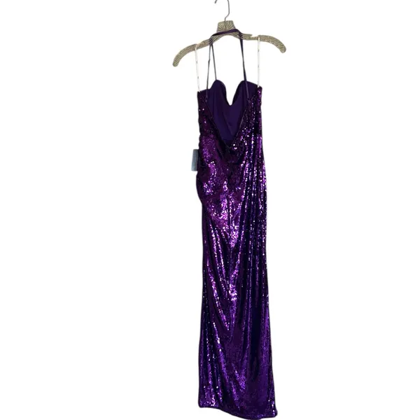 NWT Lulus Keep it Sparkly Sequin Sleeveless Gown Small, PURPLE - Image 11