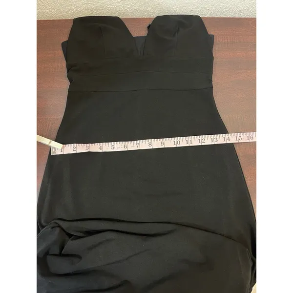 ALICE + OLIVIA Plunging Neckline Maxi Dress Black Size 4 - Image 7