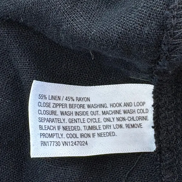 Future Collective‎ Midi Dress Women 4 Black Linen Blend Halter Neck Racerback - Image 11