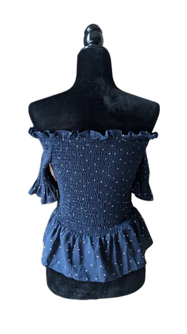 Boutique Polka Dot Shirred Top ✨ - Image 4