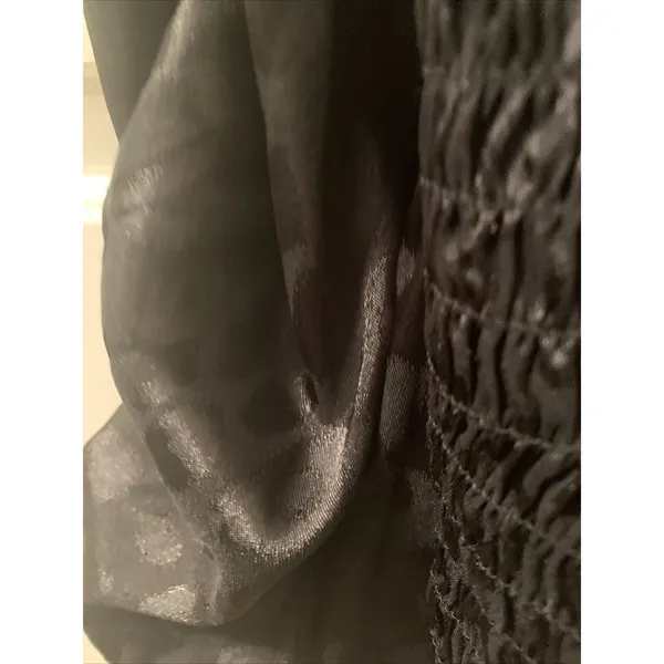 Wild Fable Womens Black Leopard Satin Sleeveless with Ruched Bodycon Dress Sz XL - Image 11