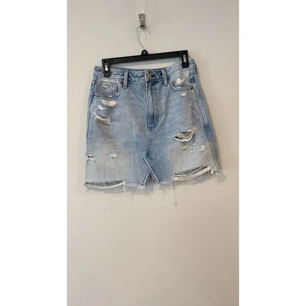 Y2k Abercrombie & Fitch Zoe Natural Rise Vintage A-Line Denim Skirt Size 8 2691 - Image 2