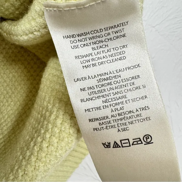 Free People Yellow Cable Knit Quarter Zip Sweater Vest Womens M Classic Preppy - Image 9