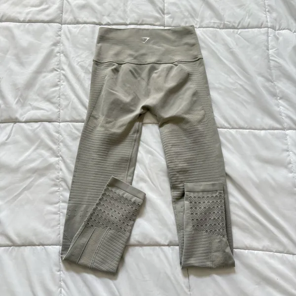 Gymshark Leggings Womens Small‎ Light Grey Energy Seamless Activewear Yoga - Image 5