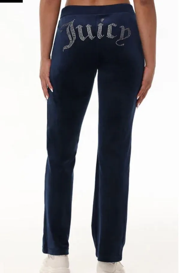 - New Juicy Couture Navy blue bling Velour Tracksuit Large - Image 7