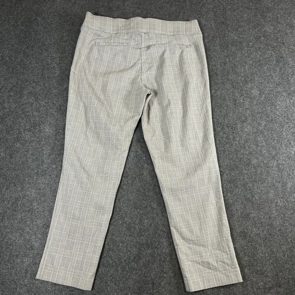 Ophelia Roe Grey Glen Plaid Pull On Dress Pants Womens Medium Business Casual - Image 2