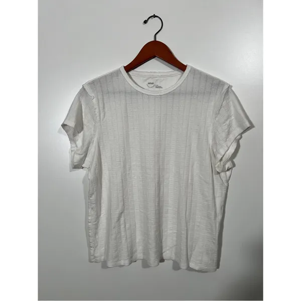 Aerie Knit Baby Tee in White Size XL - Image 3