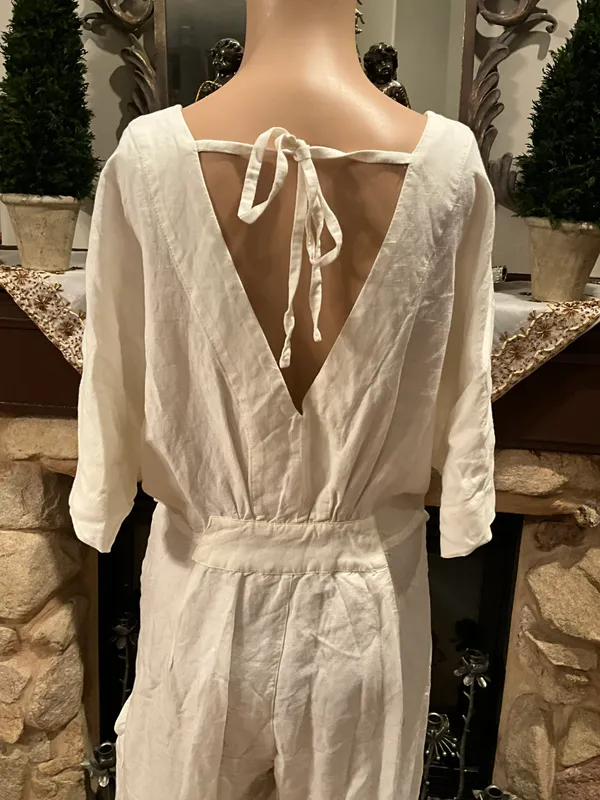 Shining Sun Tie Front Jumpsuit M - Image 8
