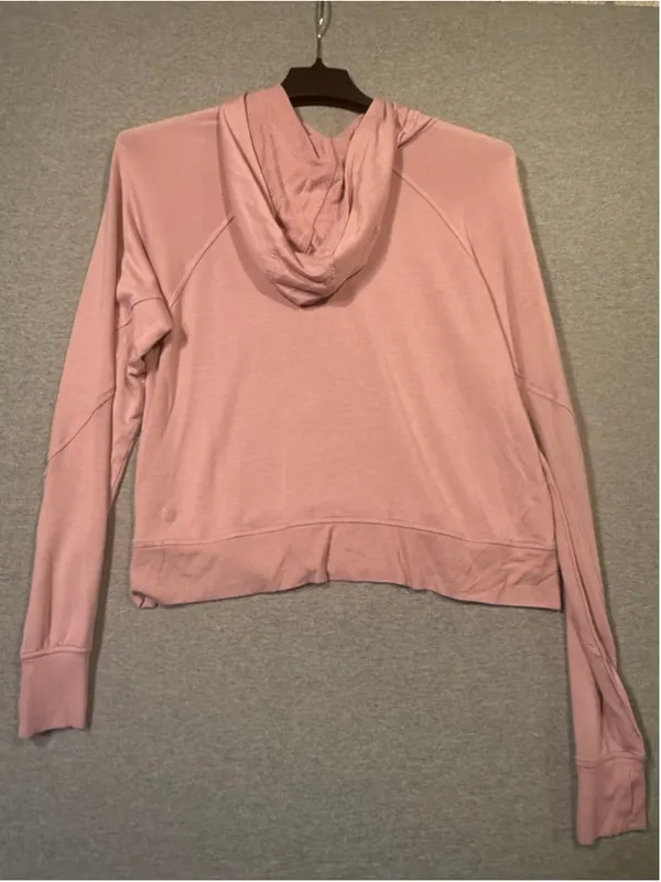 Women's All in Motion Pink Cropped Hoodie M - Image 4