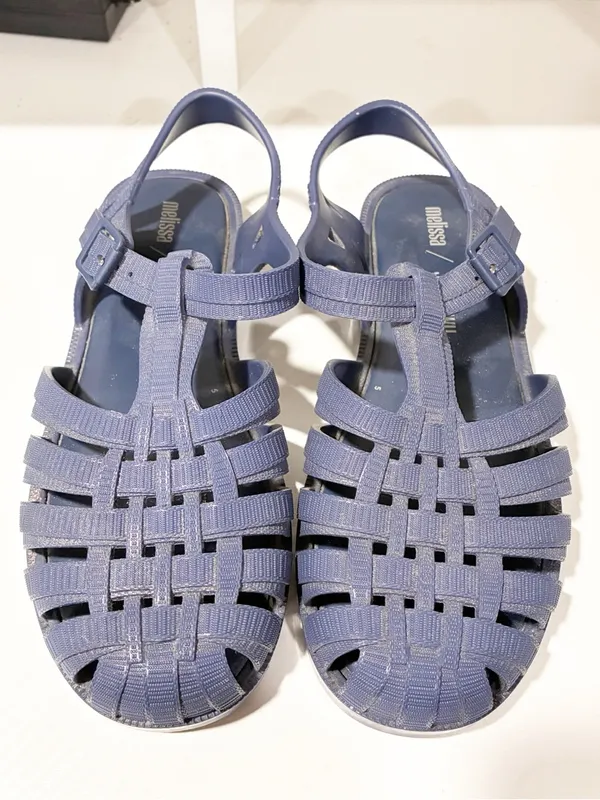 MELISSA Possession Fisherman Jelly Sandals Blue Size 6 - Image 2