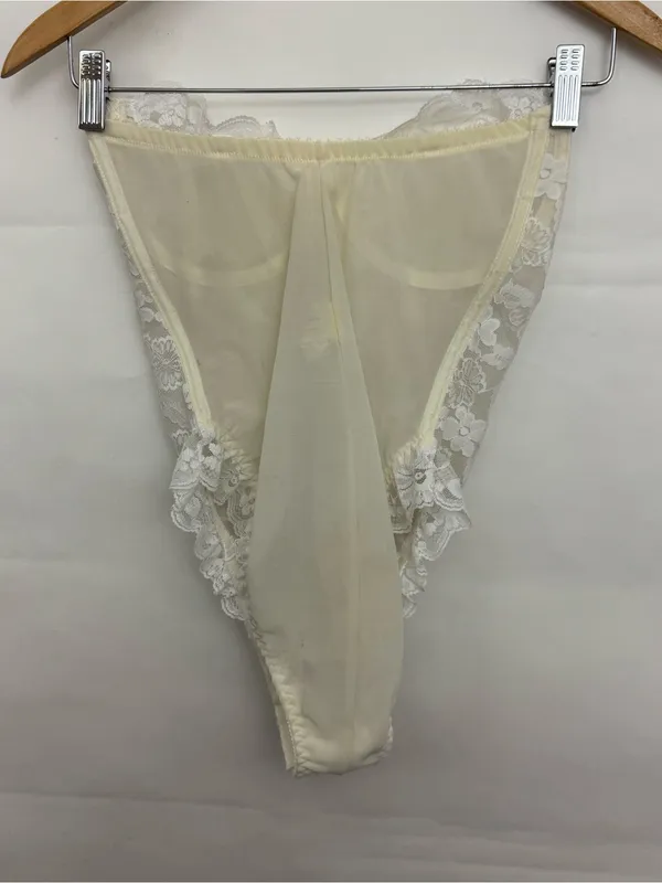 Vintage Union Made Dolores for Poirette Lace Bustier Bodysuit Ivory Lingerie 36 - Image 3