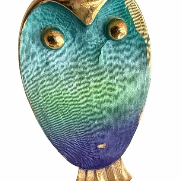 Vintage Colorful Owl Brooch - Image 3
