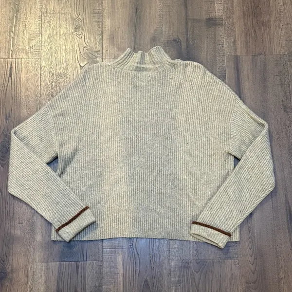 AMERICAN‎ EAGLE Mock Neck Sweater Pocket Multicolor Taupe Tan Size Medium - Image 6
