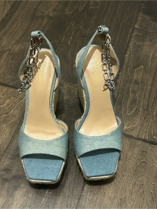 Thalia Sodi Caden Denim‎ Wedge Sandals - Image 2