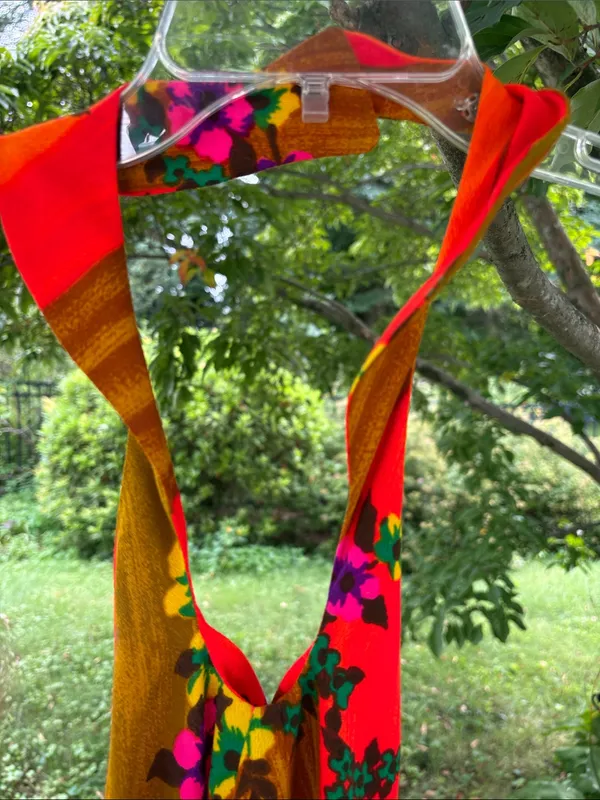 Bright Orange Tropical Sun Dress - Image 3