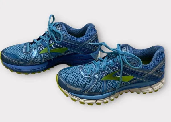 Brooks Adrenaline GTS 17 Azure Blue Lime Punch Size 7 - Image 3