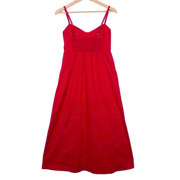 Show Me Your Mumu Allegra Midi Dress Womens M Red Spaghetti Strap Pockets FLAW - Image 11